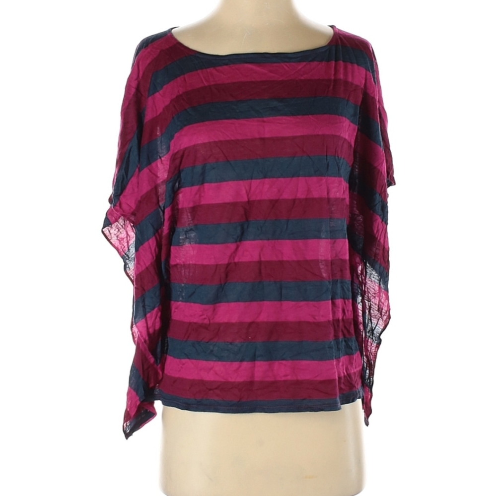 Talbots  big stripes kaftan blouse sz smll beachy spring summer